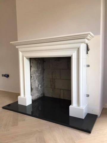 customer had bought this fireplace and needed it installed, we also made them a black