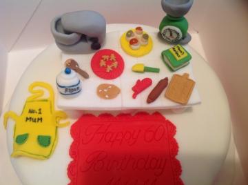 Baking themed cake