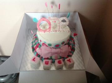 First birthday 2tier cake