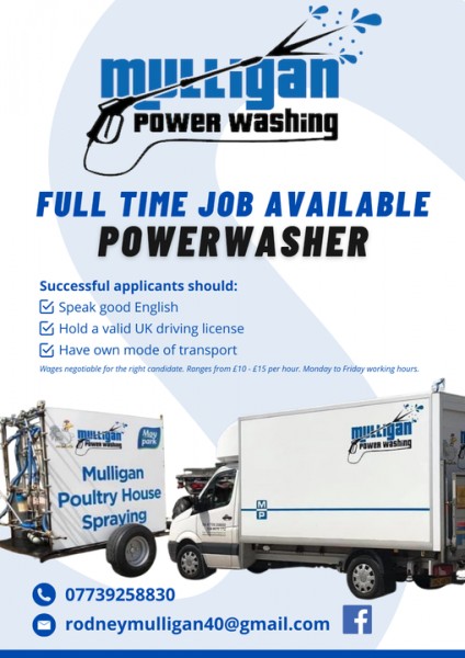 Full Time Powerwasher required