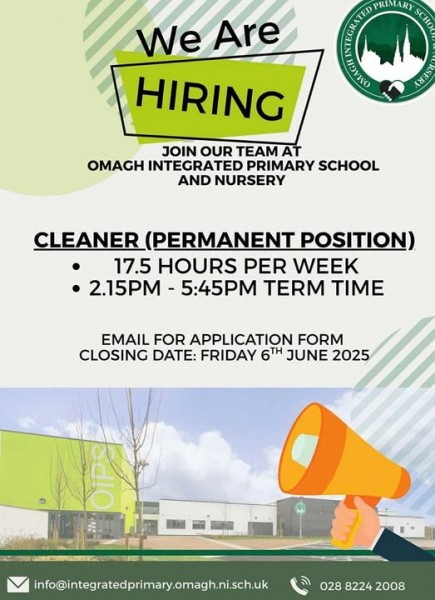Permanent Cleaner Position Available