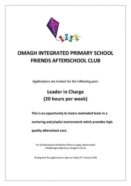 AFTERSCHOOL LEADER IN CHARGE REQUIRED 