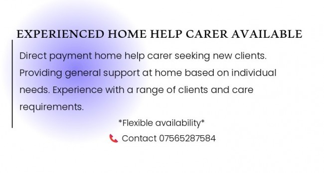 HOME HELP AVAILABLE
