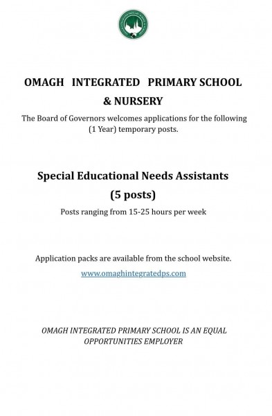  Jobs at Omagh Integrated Primary School & Nursery 